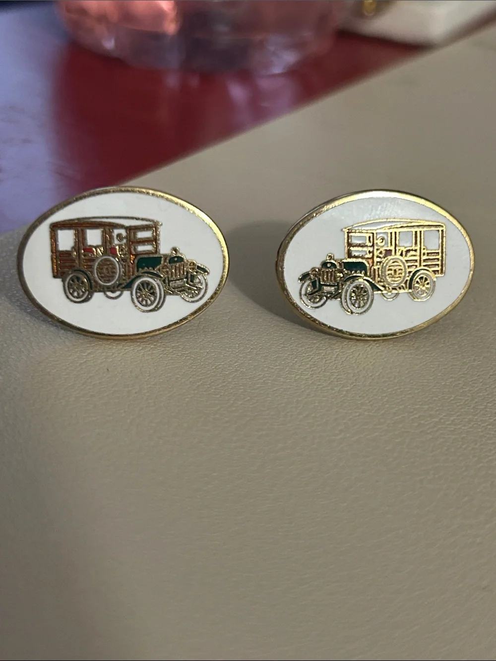 Vintage 1970’s Avon Enameled Antique Automobiles Cuff Links